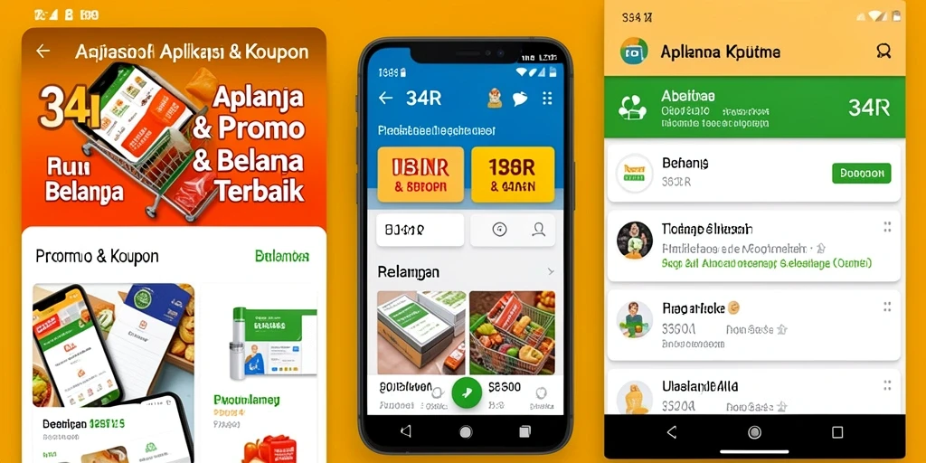 Tampilan antarmuka aplikasi 34R untuk promo dan kupon.