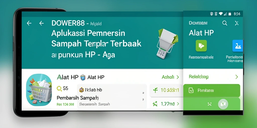 Tampilan antarmuka DOWER88 yang intuitif dan bersih untuk Pembersih Sampah.