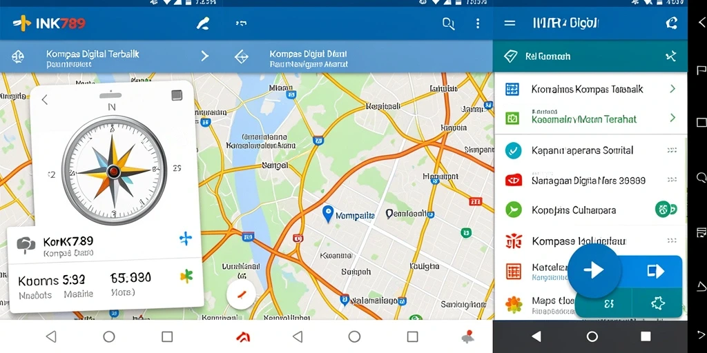 Antarmuka INK789 menampilkan fungsi kompas digital yang sederhana dan efektif.