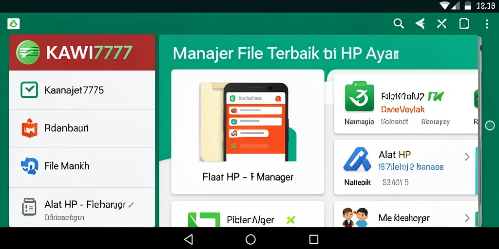 Tampilan antarmuka KAWI777 yang menarik dan fungsional sebagai File Manager.