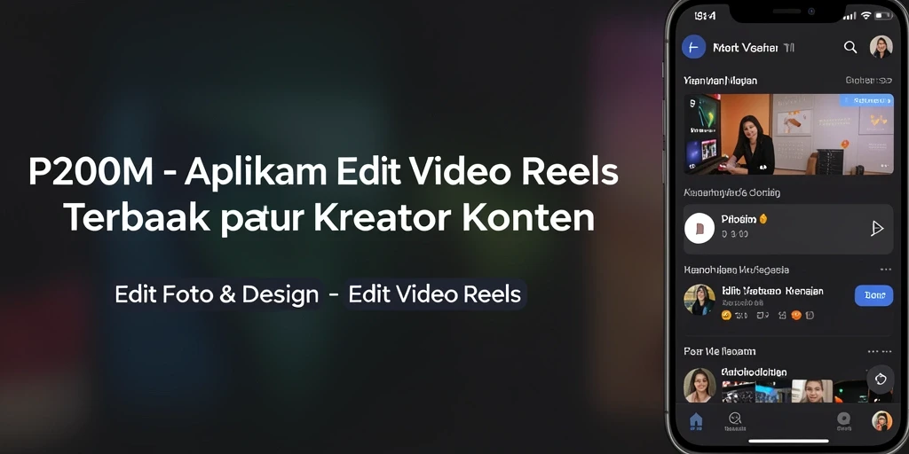 Antarmuka P200M dengan fitur Edit Video Reels yang menarik.