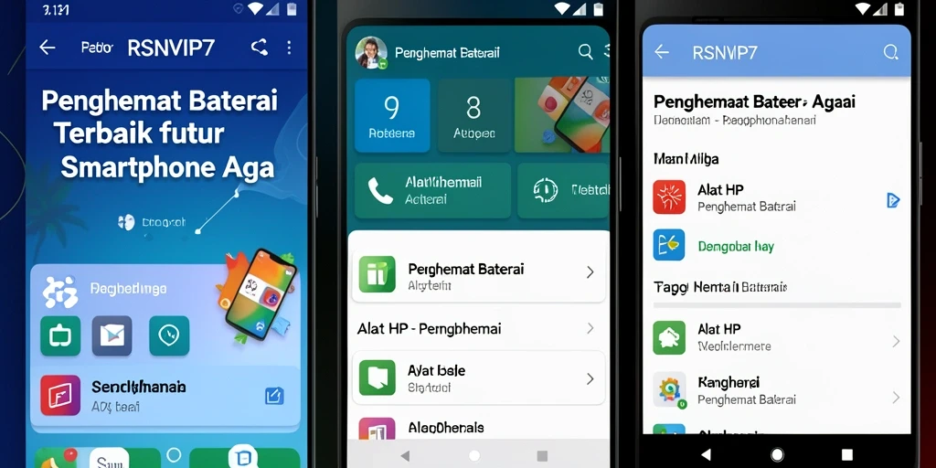 Tampilan antarmuka RSNVIP7 untuk penghematan baterai yang efisien.