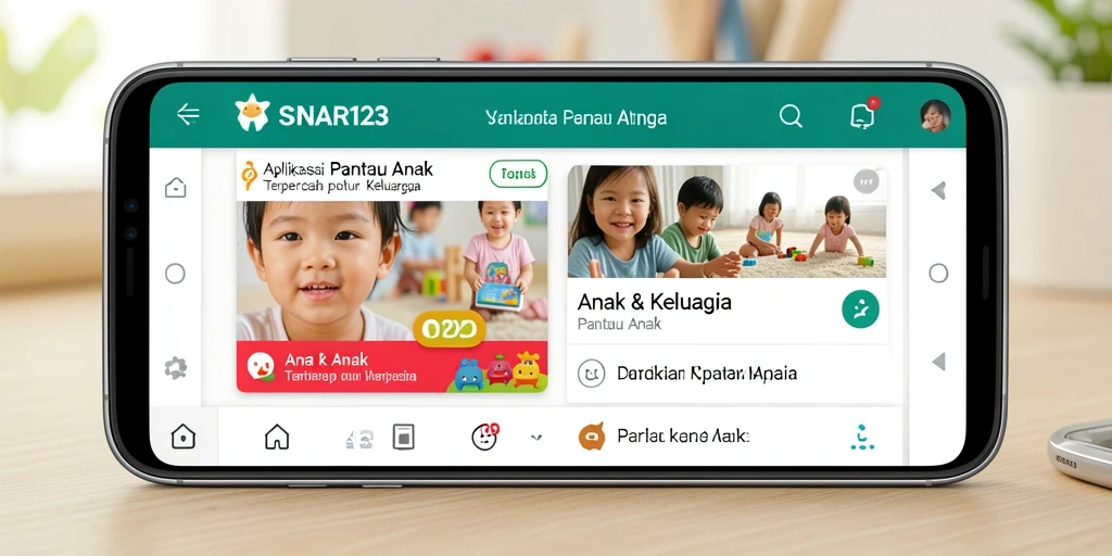 Antarmuka SINAR123 yang intuitif menampilkan kontrol untuk memantau anak dengan mudah.